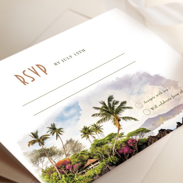 Maui Hawaii OSA Bröllop Infoga destination Inbjudningar (Skapare uppladdad)