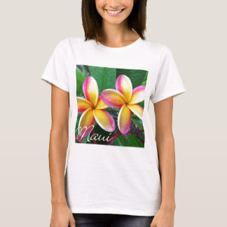 Maui Hawaii Plumeriablommor T-shirt