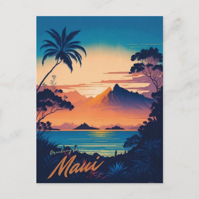 Maui, Hawaii Postcard Vykort (Framsida)