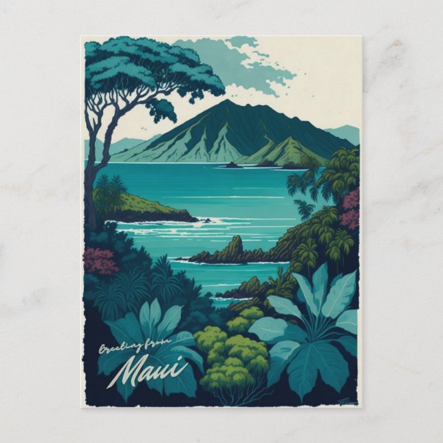 Maui, Hawaii Postcard Vykort (Framsida)