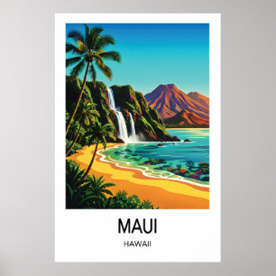 Maui, Hawaii Resemålning Poster