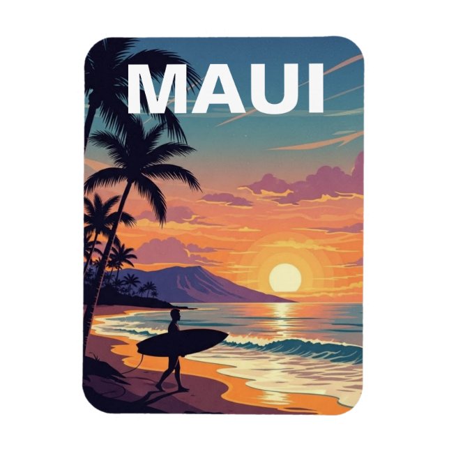 Maui Hawaii Resor Magnet (Vertikal)