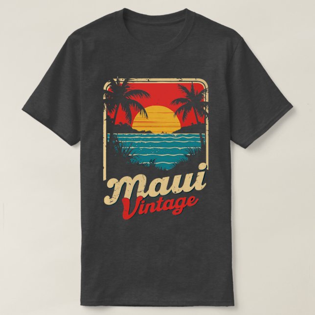 Maui hawaii Retro TShirt T Shirt (Design framsida)