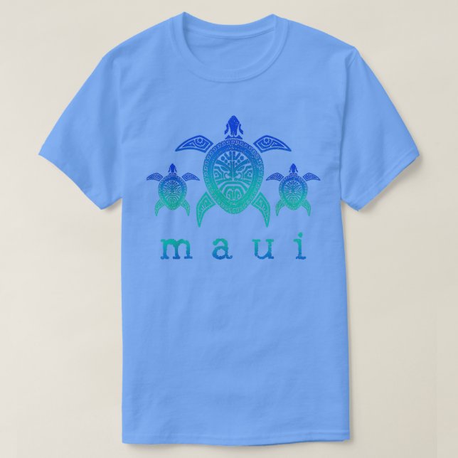 Maui Hawaii Sea Turtles Hawaiian Dyka Souv T Shirt (Design framsida)
