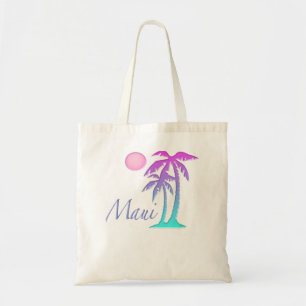 Maui Hawaii Souvenir Handflatan Träd Hawaiian Sol Tygkasse