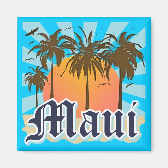 Maui Hawaii Souvenir Magnet (Framsidan)