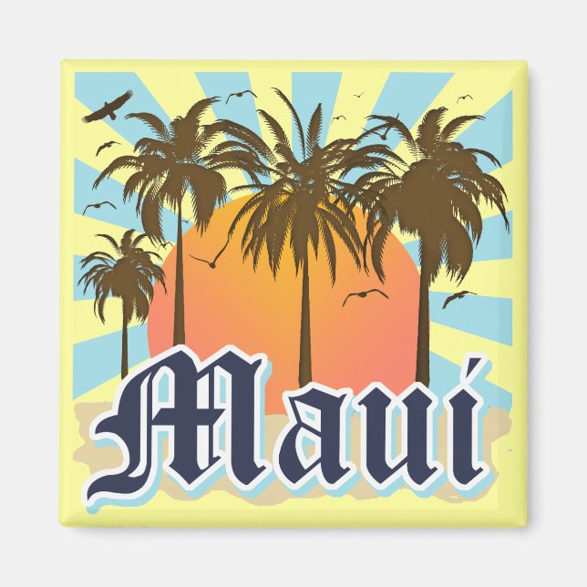 Maui Hawaii Souvenir Magnet (Framsidan)