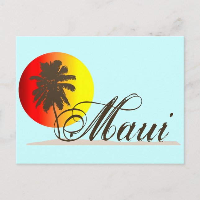 Maui Hawaii Souvenir Vykort (Framsida)