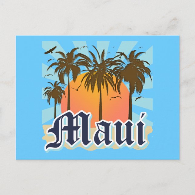 Maui Hawaii Souvenir Vykort (Framsida)