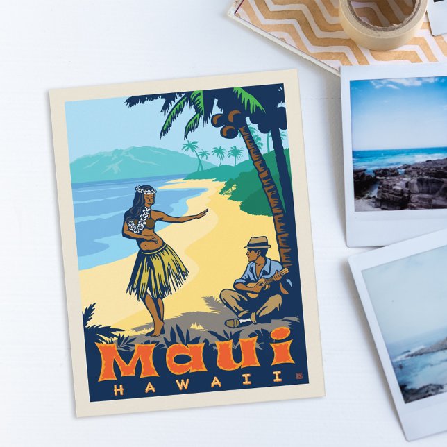 Maui Hawaii | Spara datum Meddelande Vykort (Postcard on table)