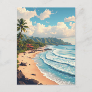 Maui Hawaii Strand Vintage Resa Vykort