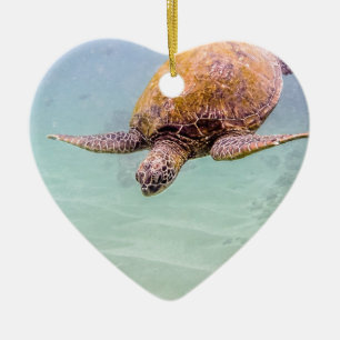 Maui Hawaii strandsköldpadda 2014 Julgransprydnad Keramik