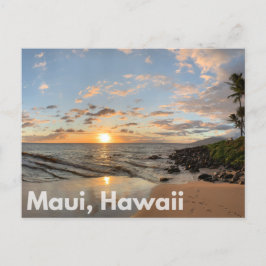 Maui Hawaii Sunset Postcard Vykort