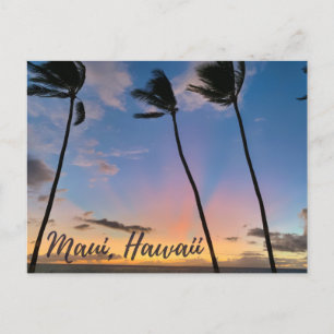 Maui Hawaii Sunset Vykort