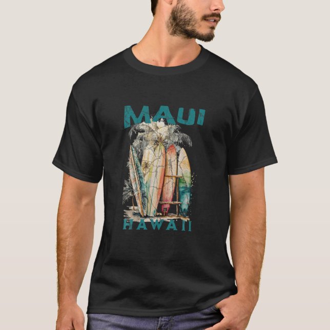 Maui Hawaii T Shirt (Framsida)