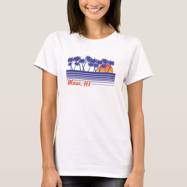Maui Hawaii Tee Shirt (Framsida)