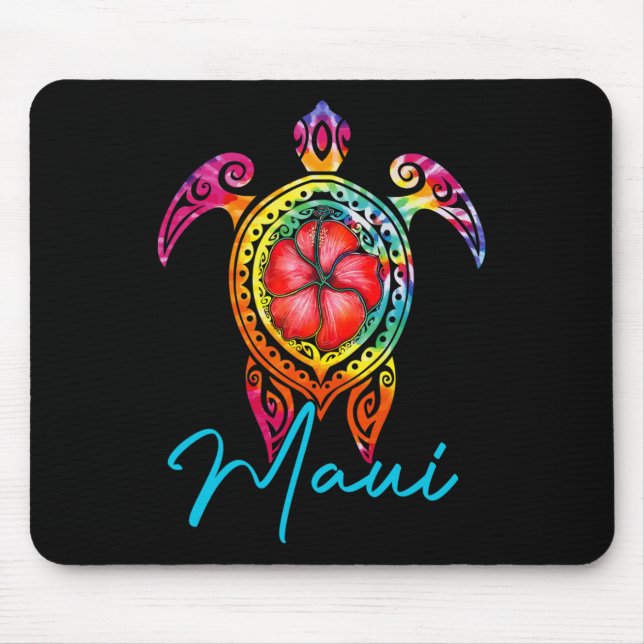 Maui Hawaii Tie Dye Sea Turtle Musmatta (Framsidan)