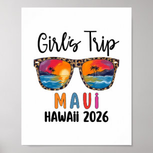 Maui Hawaii tjejresa 2026 Helguppe Semester Grupp Poster