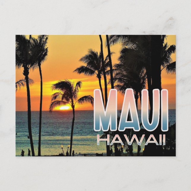 Maui, Hawaii Travel Postcard  Vykort (Framsida)