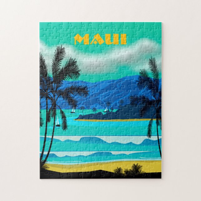 Maui Hawaii Travel Puzzle Pussel (Vertikal)