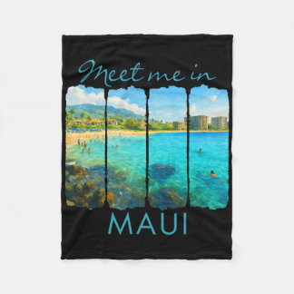 Maui Hawaii Traveling Trip Brushstroke Meet Me In Fleecefilt