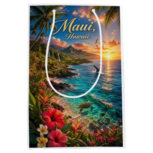 Maui Hawaii Tropisk kustlinje Reseskylt (Framsidan)
