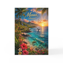 Maui Hawaii Tropisk kustlinje Reseskylt