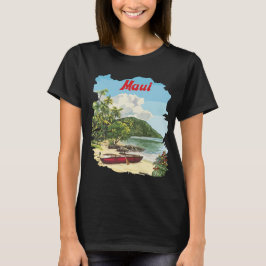 Maui Hawaii Tropisk Strand Grön Resa T Shirt