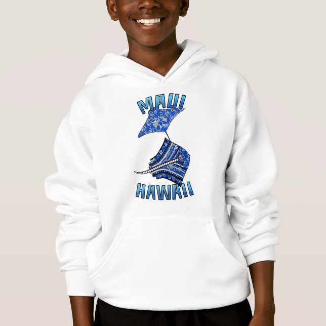 Maui Hawaii Vacation Tribal Stingray T Shirt (Framsida)