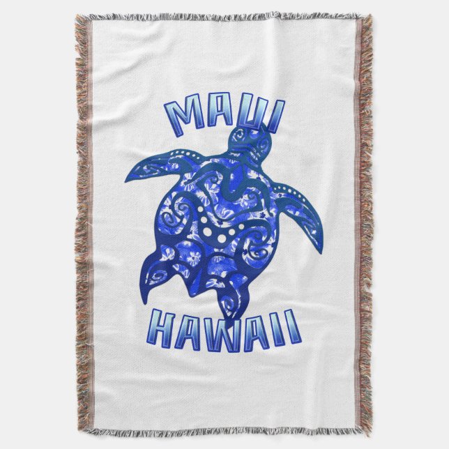 Maui Hawaii Vacation Tribal Turtle Filt (Framsidan Vertikal)