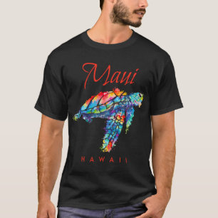 Maui Hawaii Watercolor Sea Turtle T Shirt