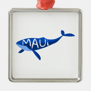 Maui Hawaii Whale Julgransprydnad Metall