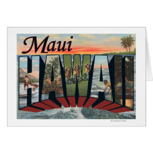 Maui, HawaiiLarge Brev ScenesMaui, HI Hälsningskort