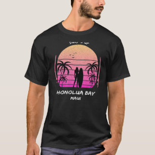 Maui Honolua Bay-Surfan är uppe i Handflatan Aloha T Shirt