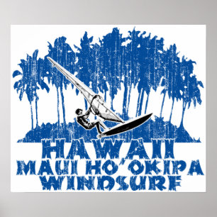 Maui Ho'okipa surfing Poster