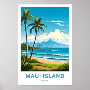 Maui Island Hawaii Travel Print Poster