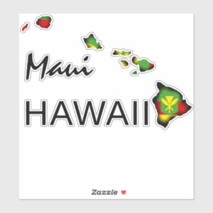MAUI - KANAKA MAOLI HAWAII ISLANDS BLK KLISTERMÄRKEN