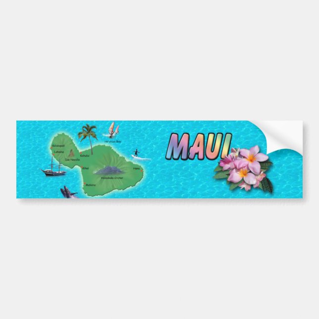 Maui karta bildekal (Framsidan)