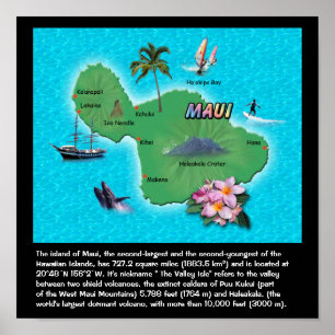 Maui karta poster