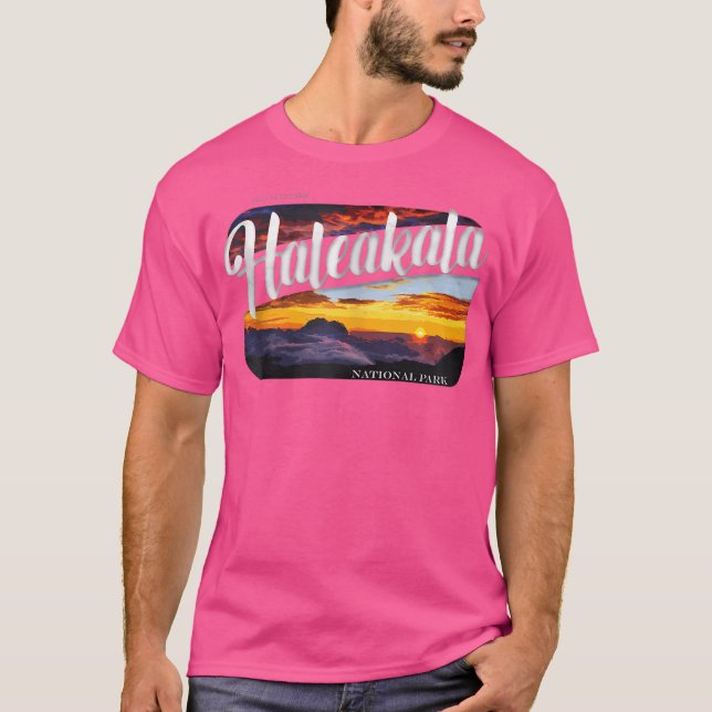 Maui National Park Sunrise Haleakala Hiking T Shirt (Framsida)