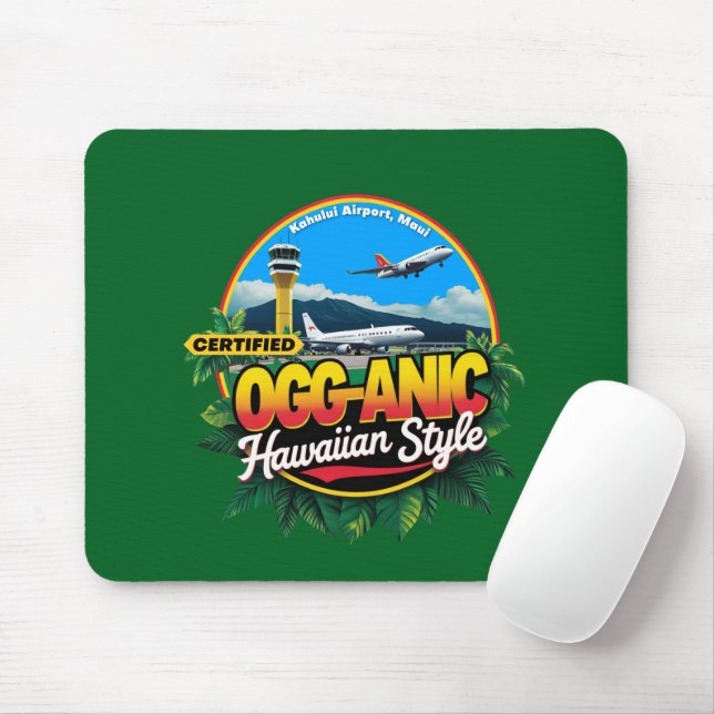 Maui OGG:s flygplatskod Mouse Pad Musmatta (Med mus)