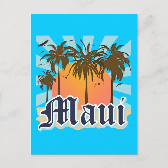 Maui-ön Hawaii souvenir Vykort (Framsida)