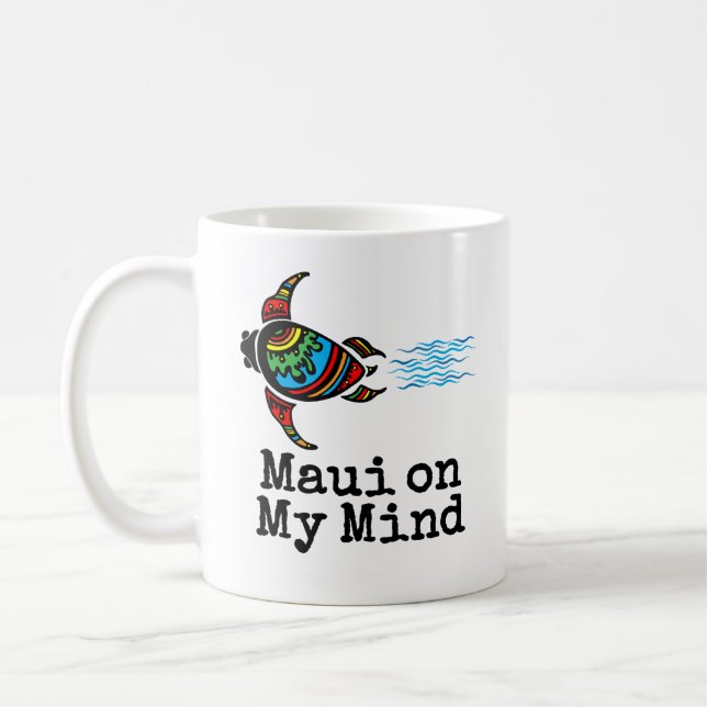 Maui på min tanke Sköldpadda-mugg Kaffemugg (Vänster)