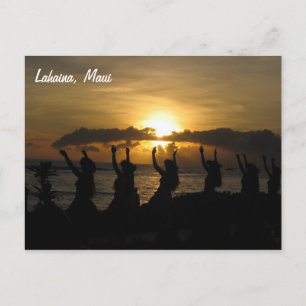 Maui Postcard. Luau Dancers i Lahaina, Maui Vykort