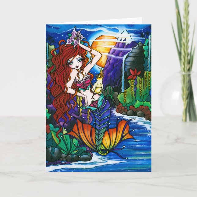 Maui Princess Sjöjungfru Fairy Cockatoo Card Kort (Framsida)