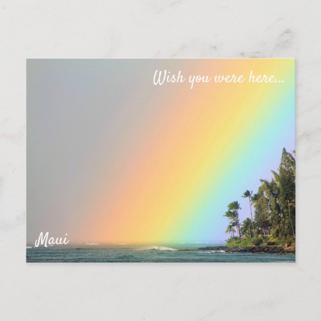Maui Rainbow Postcard Vykort (Framsida)