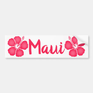 Maui Rosa Hibiscus Bildekal