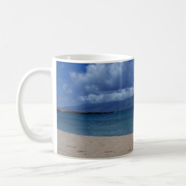Maui Sandy Beach Ocean View Kaffemugg (Vänster)