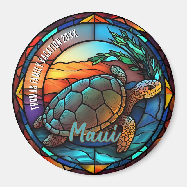 Maui Semesterpresent Souvenir Magnet (Framsidan)