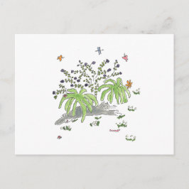 Maui skinn under en buske meddelande vykort